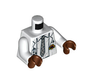 LEGO White Ray Arnold Minifig Torso (973 / 76382)