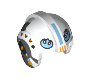 LEGO White Rebel Pilot Helmet with Blue Rebel Logo and Gray Sides (30370 / 39141)