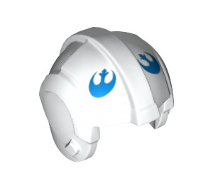 LEGO White Rebel Pilot Helmet with Rebel Alliance Logo (30370 / 83784)
