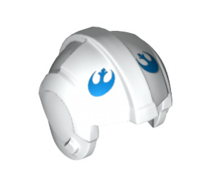 LEGO Blanc Rebel Pilote Casque avec Rebel Alliance logo (30370 / 83784)