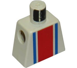 LEGO White Red and Blue Team Player with Number 3 Torso without Arms (973)