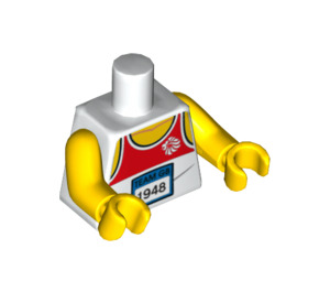 LEGO White Relay Runner Torso (973 / 88585)
