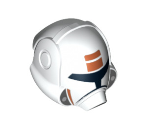 LEGO Bianco Republic Trooper Casco con Arancione Marcature (12942)