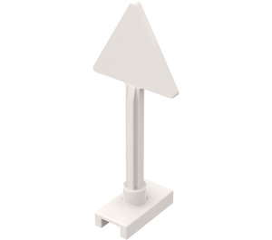 LEGO White Road Sign Triangle (649)