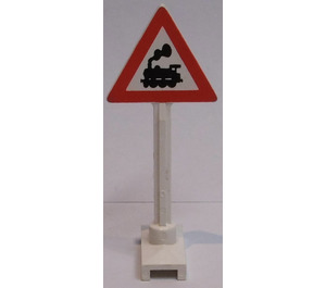LEGO Weiß Road Sign Triangle mit Cab Fenster Muster (649)