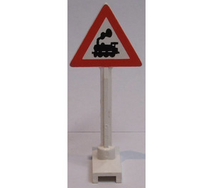 LEGO White Road Sign Triangle with Cab Window Pattern (649)