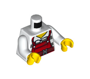 LEGO White Robber Minifig Torso (973 / 76382)