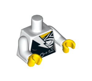 LEGO White Rock Guitarist Torso (973 / 88585)