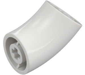 LEGO White Round Brick with Elbow (Shorter) (1986 / 65473)