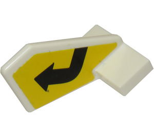 LEGO White Rudder 2 x 3 x 2 with Black Arrow Sticker (35265)