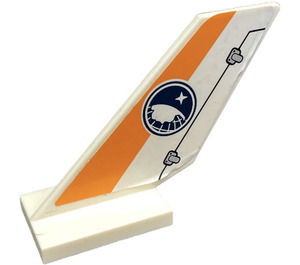 LEGO White Rudder 2 x 4 x 6 with Arctic Logo and Orange Stripe (Both Sides) Sticker (6239)