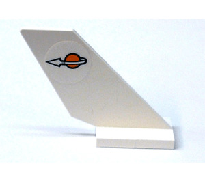 LEGO White Rudder 2 x 4 x 6 with 'Classic Space Logo' (right) Sticker (6239 / 18989)