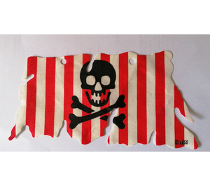 LEGO White Sail 11 x 12 Tattered with Skull and Crossbones