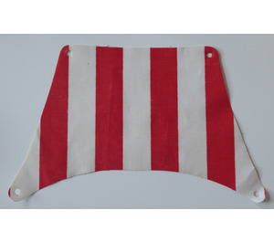 LEGO White Sail 17 x 27 Top with Red Thick Stripes