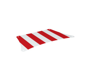 LEGO Weiß Segel mit rot Streifen - Groß (69263)