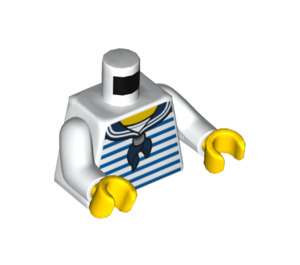 LEGO White Sailor Minifig Torso (973 / 76382)