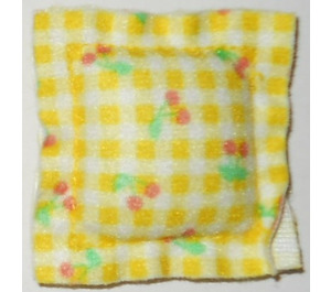 LEGO White Scala Cloth Pillow Small with Checks and Cherries
