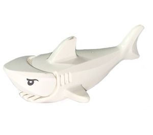 LEGO White Shark with Gills and Black Eyes with White Pupils