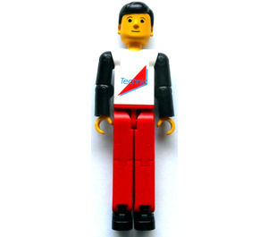 LEGO Wit Shirt met Rood Triangle en Blauw TECHNIC logo met Rood Poten en Zwart Armen Technische figuur