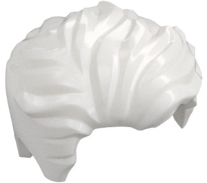 LEGO White Short Brushed Back Wavy Hair (23186)