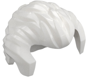 LEGO Bianco Capelli corti Inclinato all'indietro con Widow's Peak e Sideburns (21268)