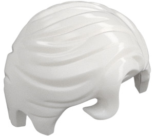 LEGO Bianco Capelli corti con Anteriore Curl (76782 / 98726)