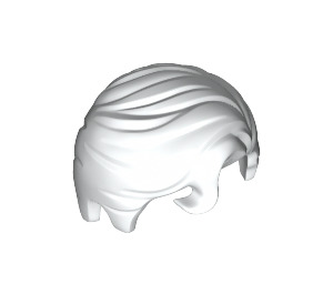 LEGO blanc Court Cheveux avec De Affronter Curl (76782 / 98726)