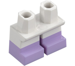 LEGO Blanco Piernas cortas con Piernas cortas con Lavanda Feet (37679 / 41879)