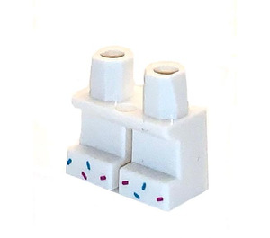 LEGO White Short Legs with Sprinkles at Feet (41879)