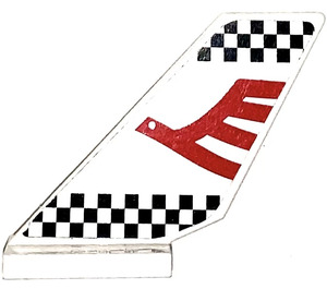 LEGO White Shuttle Tail 2 x 6 x 4 with Bird Logo Sticker (6239)
