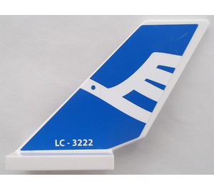 LEGO White Shuttle Tail 2 x 6 x 4 with White Bird on Blue Background Sticker (6239)