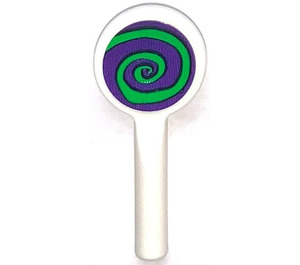 LEGO White Signal Paddle with Lollipop purple  Sticker (3900)