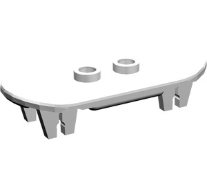 LEGO Biały Deskorolka z Cztery Koło Clips (42511 / 88422)