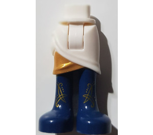 LEGO Blanc Jupe avec Côté Wrinkles avec Dark Bleu Boots (35566)