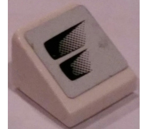 LEGO White Slope 1 x 1 (31°) with Black Vents Sticker (50746)