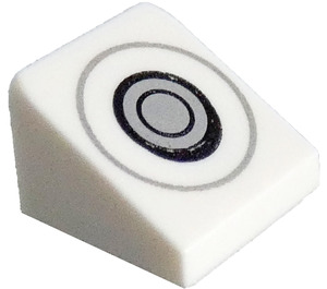 LEGO Blanc Pente 1 x 1 (31°) avec Circles (35338)