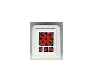LEGO White Slope 1 x 1 (31°) with Red and Black Screen and Buttons Sticker (50746)