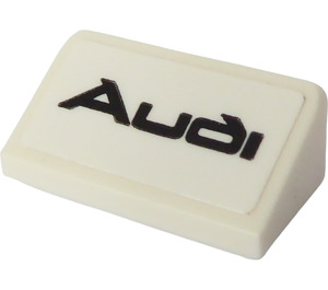 LEGO White Slope 1 x 2 (31°) with Audi Sticker (85984)