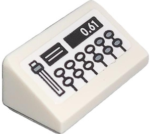 LEGO White Slope 1 x 2 (31°) with Cash register Sticker (85984)
