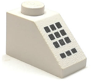 LEGO blanc Pente 1 x 2 (45°) avec 9 + 3 Noir Buttons (3040)