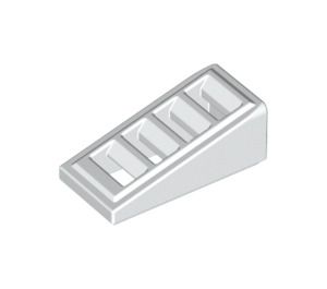 LEGO White Slope 1 x 2 x 0.7 (18°) with Grille (61409)