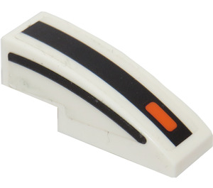 LEGO White Slope 1 x 3 Curved with Front Light Right Sticker (50950)