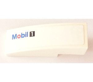 LEGO White Slope 1 x 3 Curved with Mobil1 right Sticker (50950)