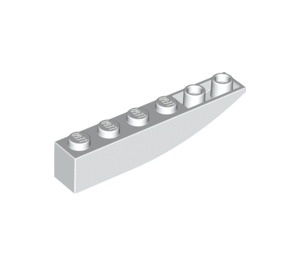 LEGO blanc Pente 1 x 6 Incurvé Inversé (41763 / 42023)