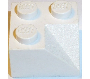 LEGO blanc Pente 2 x 2 (45°) Double Concave (Surface lisse) (3046)