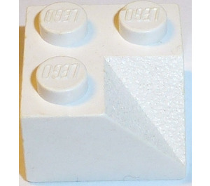 LEGO Blanc Pente 2 x 2 (45°) Double Concave (Surface lisse) (3046)