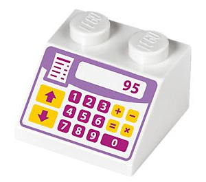 LEGO White Slope 2 x 2 (45°) with Cash Register (3039 / 24566)
