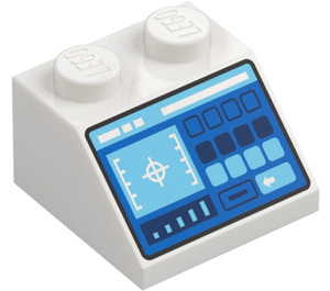 LEGO Blanco Con pendiente 2 x 2 (45°) con Control Panel con Targeting Screen (3039 / 73773)