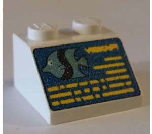 LEGO White Slope 2 x 2 (45°) with Divers Computer (3039 / 82712)