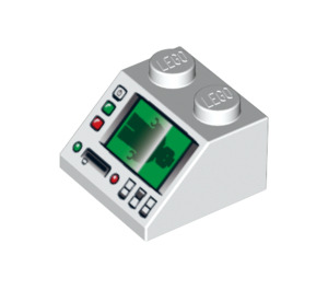 LEGO Blanco Con pendiente 2 x 2 (45°) con X-Ray Cuerpo Scanner (3039 / 96597)